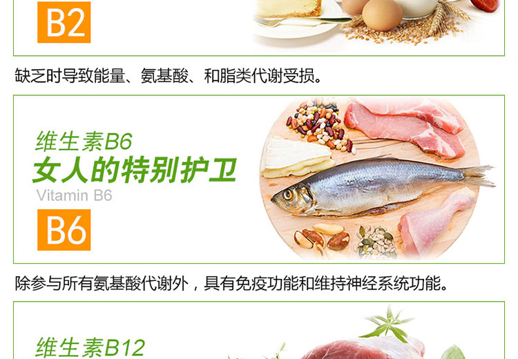 5g*100片 主要成分:  维生素b1,维生素b2,维生素b6,维生素b12,叶酸