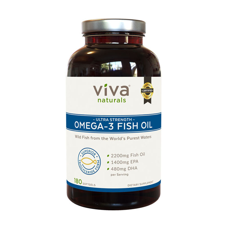 美国viva naturals深海鱼油软胶囊 180粒